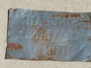 Old Sinclair Opaline Motor Oil Thin Tin Car Gas Service Station Sign 