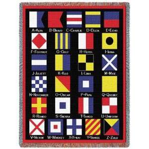 Nautical Flags Tapestry Throw Blanket 