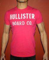 NEW 2012 HOLLISTER HCO MUSCLE SLIM FIT T SHIRT PINK BOARD CO MENS L 