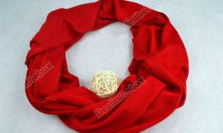 Women Pure Color Warm Scarf Shawls Wrap Neckerchief Cotton Knit Long 5 
