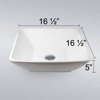   Ceramic Vessel Vanity Sink Art Basin Chrome Pop Up Drain ($24 Value