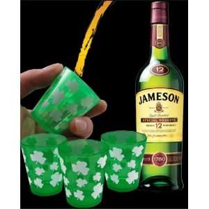  Green Irish Shamrock Shot Glasses (12 pack) Everything 