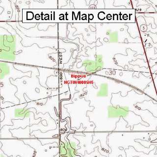 USGS Topographic Quadrangle Map   Bippus, Indiana (Folded/Waterproof 