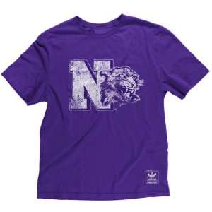  Northwestern Wildcats Purple Vintage CV Mascot T Shirt 
