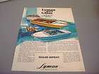 Vintage 1971 Lyman Boats Glass Boat Biscayne Sebring 1 Sheet 8 X 11 