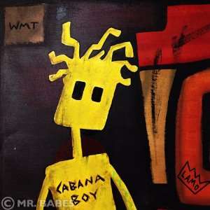 WMT (Jean Michel Basquiat Satire) Original Acrylic On Canvas 