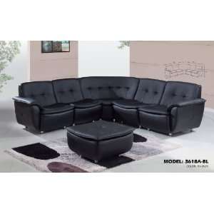  With Board Global Furniture USA 729 Sectional Sofa in Dark 