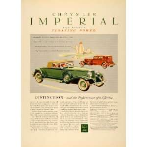   Ad Chrysler Imperial Automobile Motor Car Eight   Original Print Ad