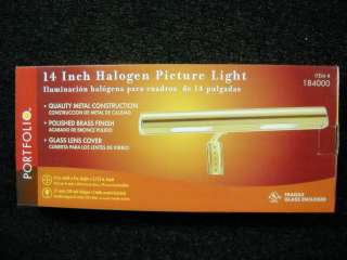   Picture Light  14 Polished Brass   NEW in Box   2/ 25W Bulbs Included