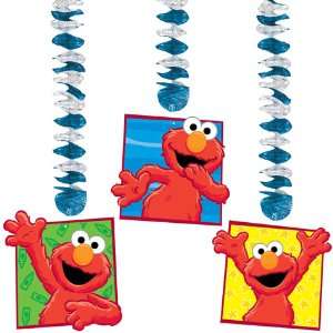  Sesame Street Elmo Dangling Decorations 3 pc Toys & Games