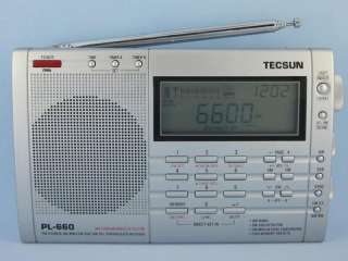 TECSUN PL660 Silver FM/SW/MW/LW/AIR SSB PLL World Radio  