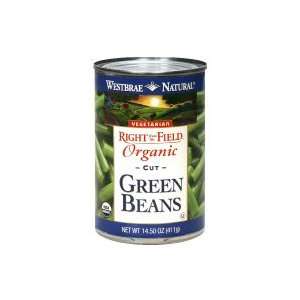  Westbrae Natural Vegetarian Organic Green Beans, Cut, 14.5 