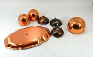 VTG Lot of 7 pcs Coppercraft Guild Copper Tray Cups Etc  