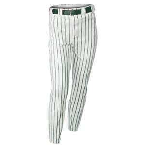  ALL STAR Youth Pinstripe Baseball Pants WHITE/DARK GREEN 