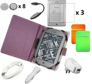   Leather Case Cover Charger Bundle for Kindle Touch 3G WiFi  