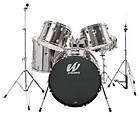 Westbury 5 Piece drum set with Hardware, Metallic Silver, W565T DS