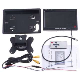 Color TFT LCD 2 Video Input Car Rear View Headrest Monitor DVD VCR 