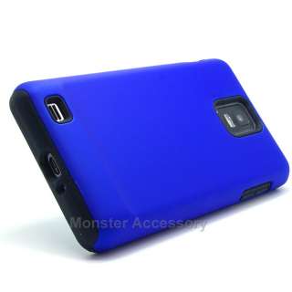 Blue V2 Double Layer Hard Case Gel Cover For Samsung Infuse 4G SGH1997 