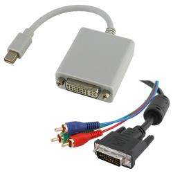 Mini DisplayPort to DVI Adapter/ 6 foot DVI to Component Cable 