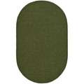 Hand woven Reversible Green Braided Rug (4 x 6 Oval)