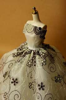 DW1059 BN Cream Wedding Dress Set for Barbie FR  