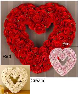 Red Rose Heart shaped Wreath  