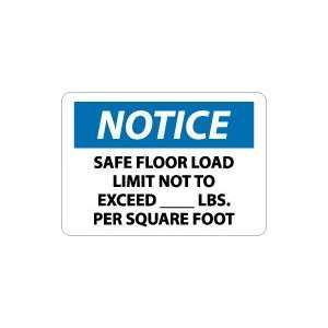   Not To Exceed___lbs. Per Square Foot Safety Sign