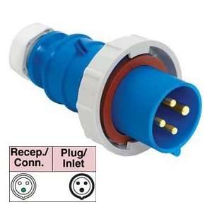  Bryant 320p6w Plug, 2 Pole, 3 Wire, 20a, 250v Ac, Blue 