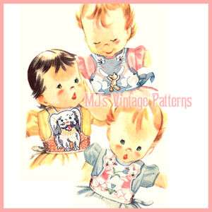 Vintage Baby Bib Pattern w/ Animals  