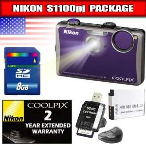 Nikon Coolpix S1100pj 14 MP Digital Camera with 5x Wide 
