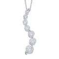 14k White Gold 1ct TDW Diamond Journey Necklace (H I, I1 