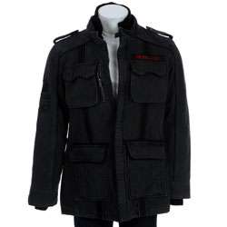 Coogi Mens Military Inspired 4 pocket Charcoal Jacket  