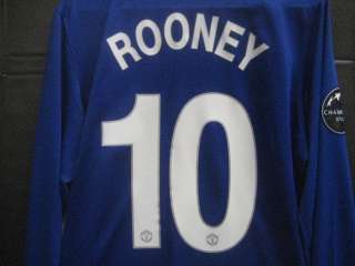NWT Authentic Nike 2008 Manchester United Rooney Player Issue C/L L/S 