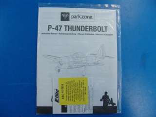 Parkzone P 47D P47D Thunderbolt Electric BNF RC R/C Airplane PKZ5380 