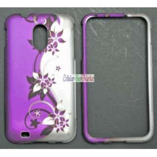 For Samsung Epic 4G Touch Galaxy S II D710 Purple/Silver Vines Case 
