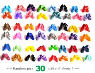  Lot 30 Pairs of Shoes Gown For Barbie Dolls Children 