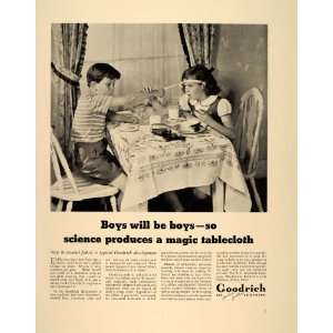   Treated Waterproof Tablecloth   Original Print Ad
