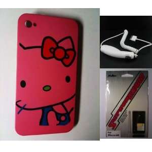  Hot Pink Kitty Designer Snap Slim Back Cover Case+ Screen 