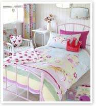Girls Pink Fairy Bedding or Patchwork Curtains or Set  