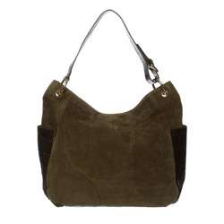  Tracolla Soft Natural Stamped Croco Trim Hobo Bag  