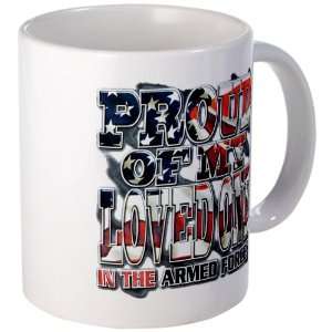 Mug (Coffee Drink Cup) Proud Of My Loved One In The US Military Armed 
