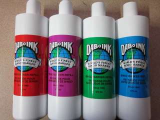 SET OF 8 DAB O INK 16OZ REFILLS FOR YOUR DAUBERS  