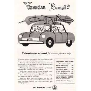   Print Ad 1954 Bell Telephone Vacation Bound? Bell Telephone Books