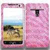   Pink Zebra Full Diamond for Metro PCS LG Esteem 4G MS910 Cover Case