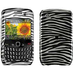 Blackberry Curve 8520 Silver Zebra Case  