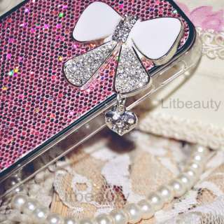   Bling Crystal Rhinestone Bow Hard Case Cover For iPhone 4 4G 4S  