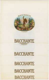   will be offered as well bacchante habana vintage cigar box inner label