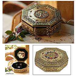 Brass Golden Treasures Jewelry Box (India)  