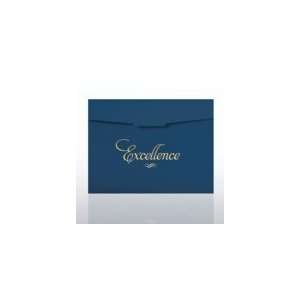  Foil Stamped Certificate Folder   Excellence Formal   Blue 