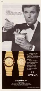 1983 Robert Wagner Omega Manhattan Watch Print Ad  
